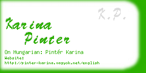 karina pinter business card